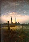 Caspar David Friedrich City at Moonrise painting